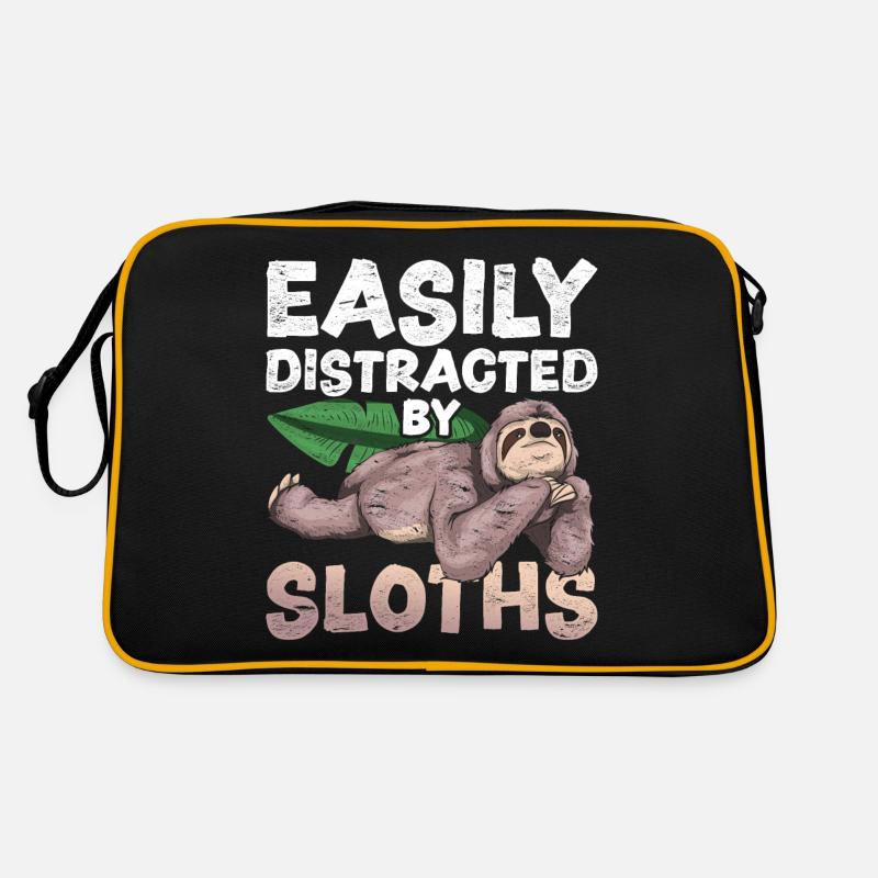 Easily distracted by sloths Funny sloth Retro Bag
