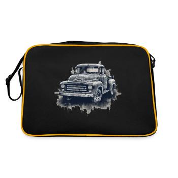 Camion Vintage Old Classic School American Pickup - Sac Retro - noir/or - Dos
