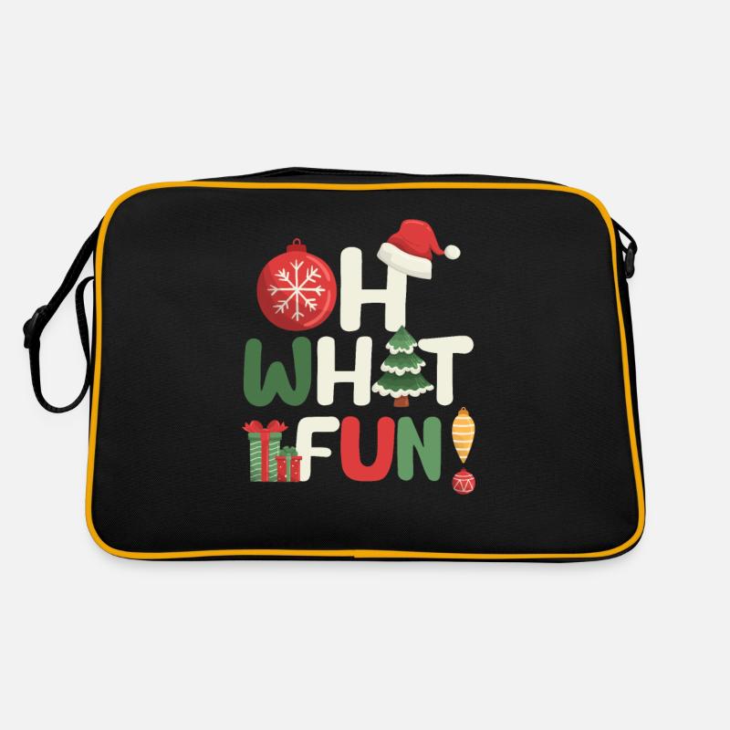 Oh What Fun Merry Christmas Tree Squad Weihnachten Retro Bag
