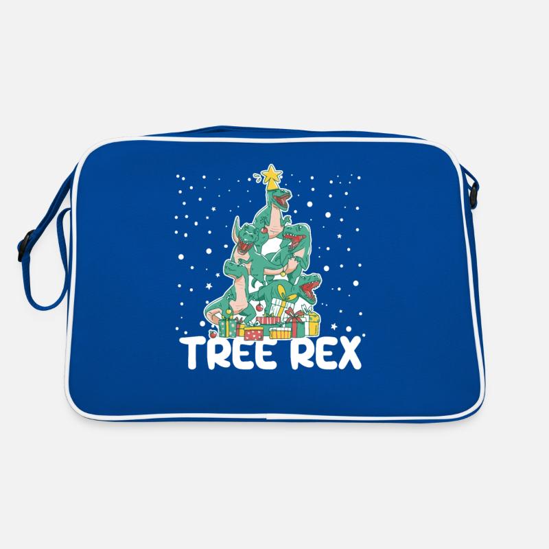 Weihnachten Dinosaurier Baum Rex Pyjamas Lustige Retro Tasche
