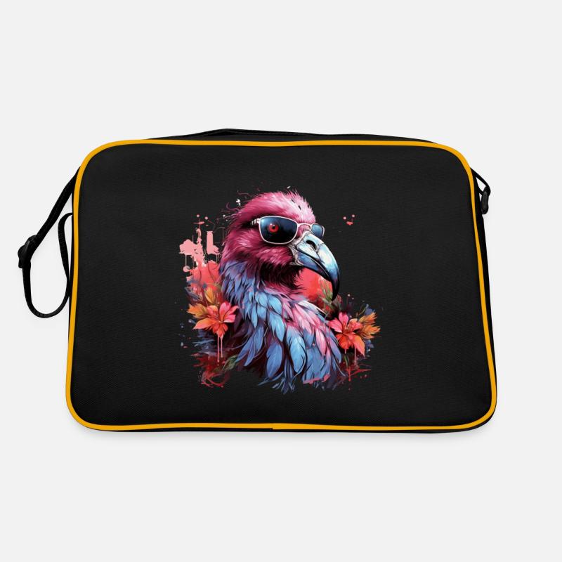 Tropenvogel mit Sonnenbrille Tropical Retro Tasche