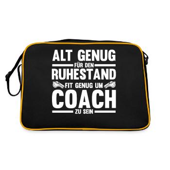 Ruhestand Rente Mannschaft Trainer Und Coach - Retro Tasche - Schwarz/Gold - Hinten
