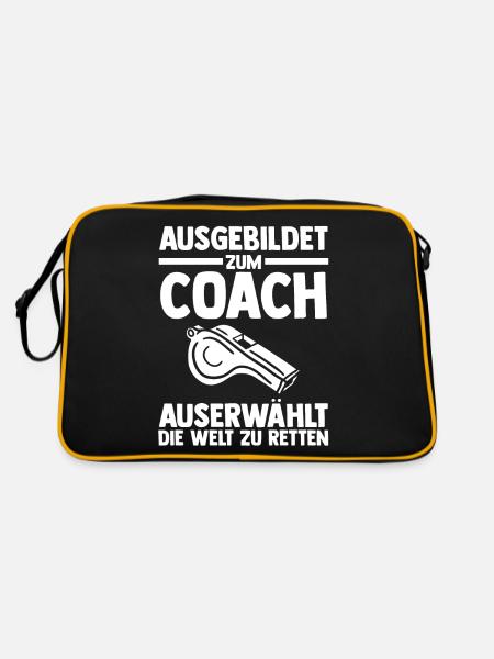 Mannschaft Trainer Und Coach - Retro Tasche - Schwarz/Gold