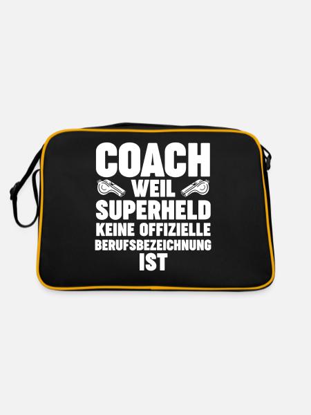 Mannschaft Trainer Und Coach - Retro Tasche - Schwarz/Gold