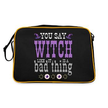 Vous dites que ces choses comme ça sont une mauvaise chose. - Sac Retro - noir/or - Dos