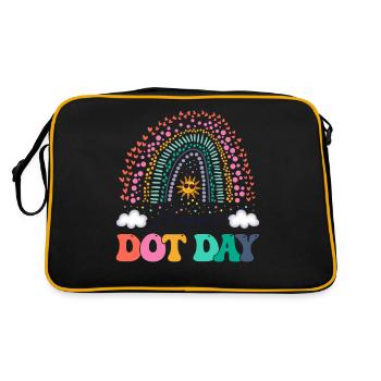 Happy Dot Day Colorful Rainbow Girls Boys Youth - Sac Retro - noir/or - Dos