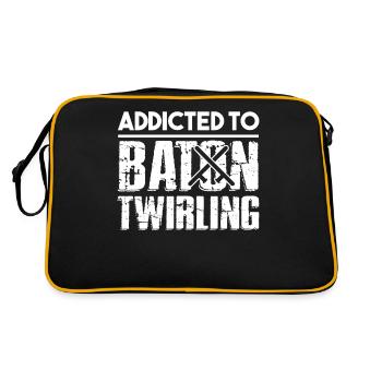 Baton Twirling Addicted to Baton Twirling - Retro Bag - black/gold - Back