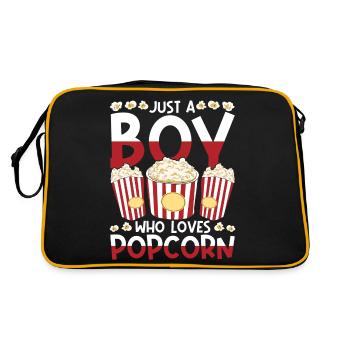 Just a boy who loves popcorn Snack Popcorn - Retro Bag - black/gold - Back
