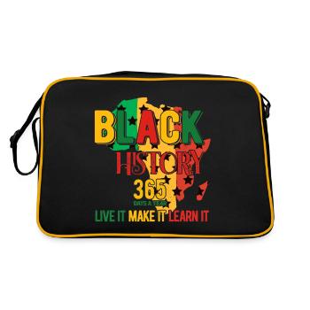 Black History Month Black History - Retro Bag - black/gold - Back