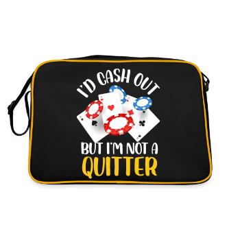 Id cash out mais je ne suis pas un quitter Design - Sac Retro - noir/or - Dos
