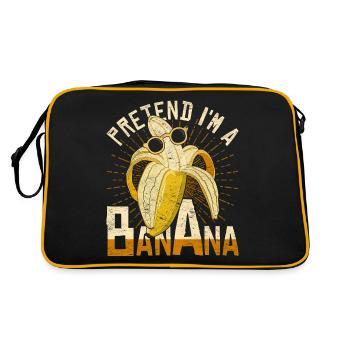 Je fais semblant d’être une banane Drôle de banane - Sac Retro - noir/or - Dos