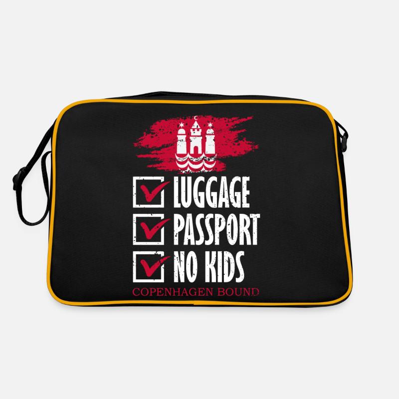 Passeport bagage Pas d’enfants Copenhague Bound Vacation Sac Retro