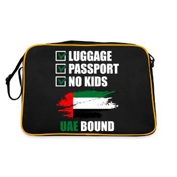 Passeport bagage Pas d’enfants Voyage de vacances à destination des Émirats arabes unis - Sac Retro - noir/or - Dos