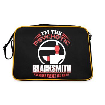 Blacksmith I'm The Psyschotic Blacksmith - Retro Bag - black/gold - Back