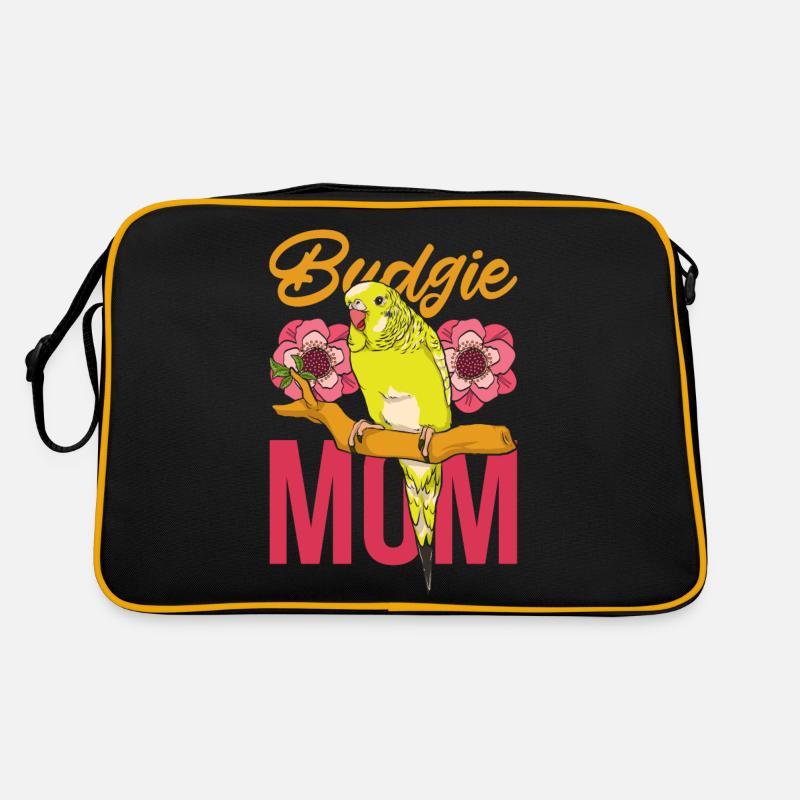 Tier Vogel Mama Muttertag Geschenk Wellensittich Retro Tasche