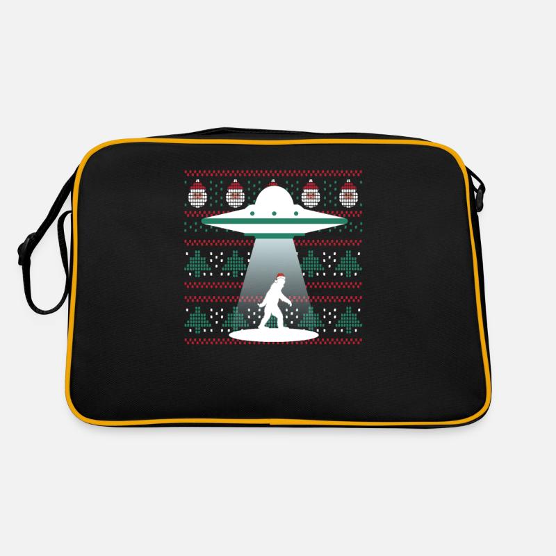 Weihnachtsmann Ufo Alien Bigfoot Hässliche Retro Tasche