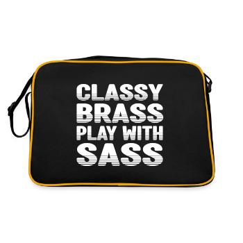 Classy Brass Play With Sass Baritone Bass Player - Retro Bag - black/gold - Back