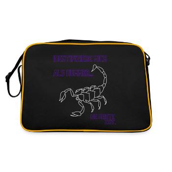 Skorpion - Retro Tasche - Schwarz/Gold - Hinten
