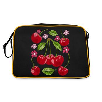 Cherry Blossoms Summer Fruit Gift Sakura Cherry - Sac Retro - noir/or - Dos