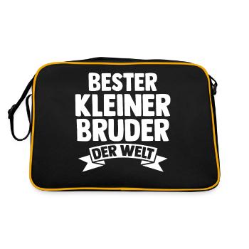 Geschwister Brüder Bruder - Retro Tasche - Schwarz/Gold - Hinten