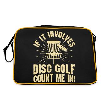 Discgolf Disc Golf - Retro Bag - black/gold - Back