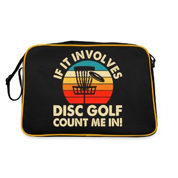 Discgolf Disc Golf - Retro Bag - black/gold - Back