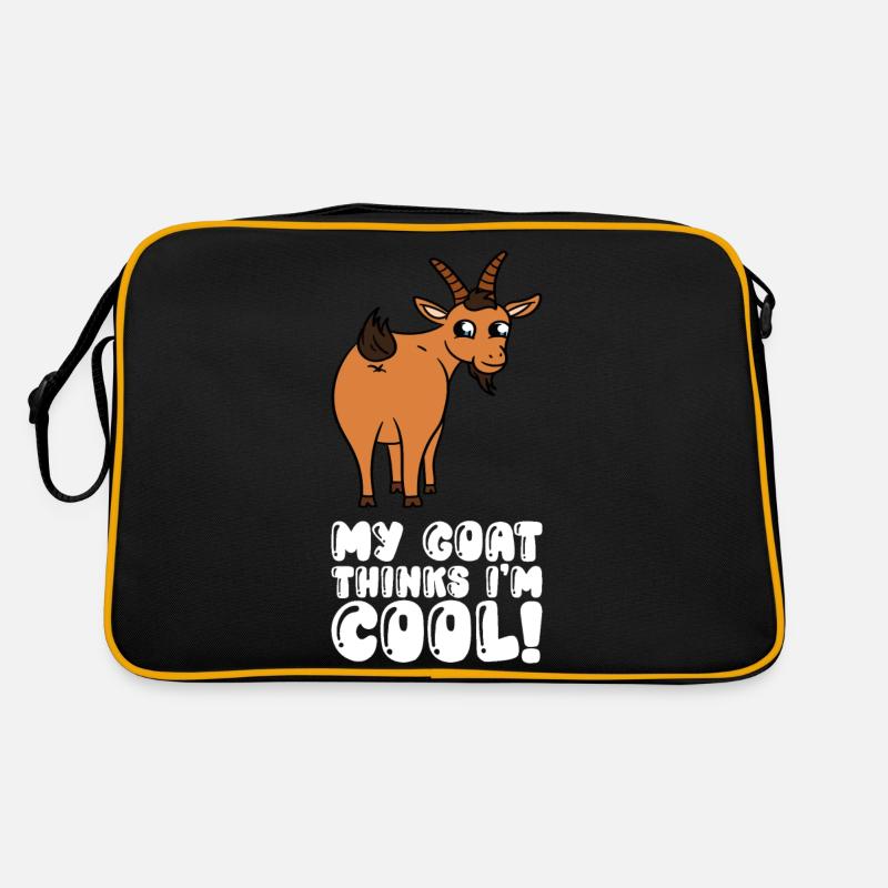 Meine Ziege Denkt, Ich Bin Cool Retro Tasche