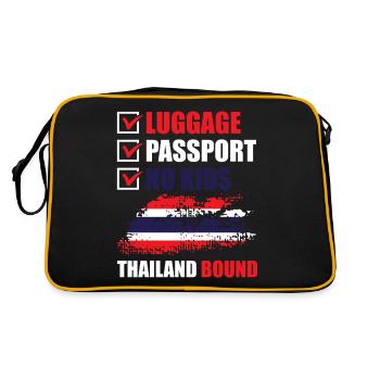 Luggage Passport No Kids Thailand Bound - Retro Bag - black/gold - Back