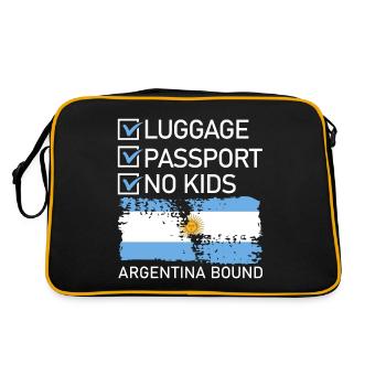 Luggage Passport No Kids Argentina Bound - Retro Bag - black/gold - Back
