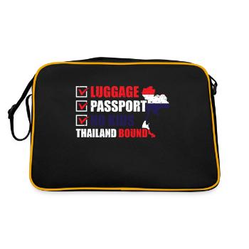 Luggage Passport No Kids Thailand Bound - Retro Bag - black/gold - Back