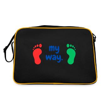 My Way 2 - Retro Tasche - Schwarz/Gold - Hinten