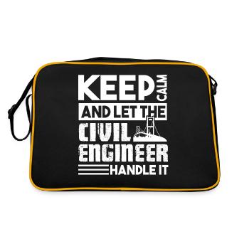 Civil Engineer Let The Civil Engineer Handle It - Retro Bag - black/gold - Back