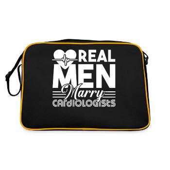 Cardiologist Real Men Marry Cardiologists - Retro Bag - black/gold - Back