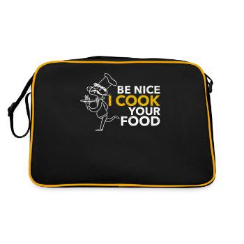 Sois gentil je cuisine ta nourriture Sous-Chef - Sac Retro - noir/or - Dos