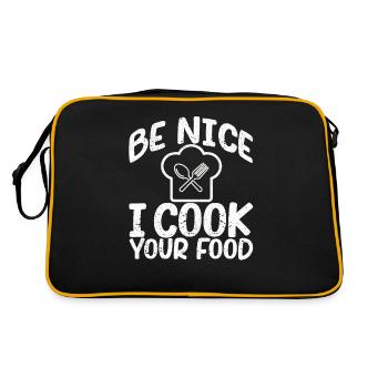 Sois gentil je cuisine ta nourriture Sous-Chef - Sac Retro - noir/or - Dos