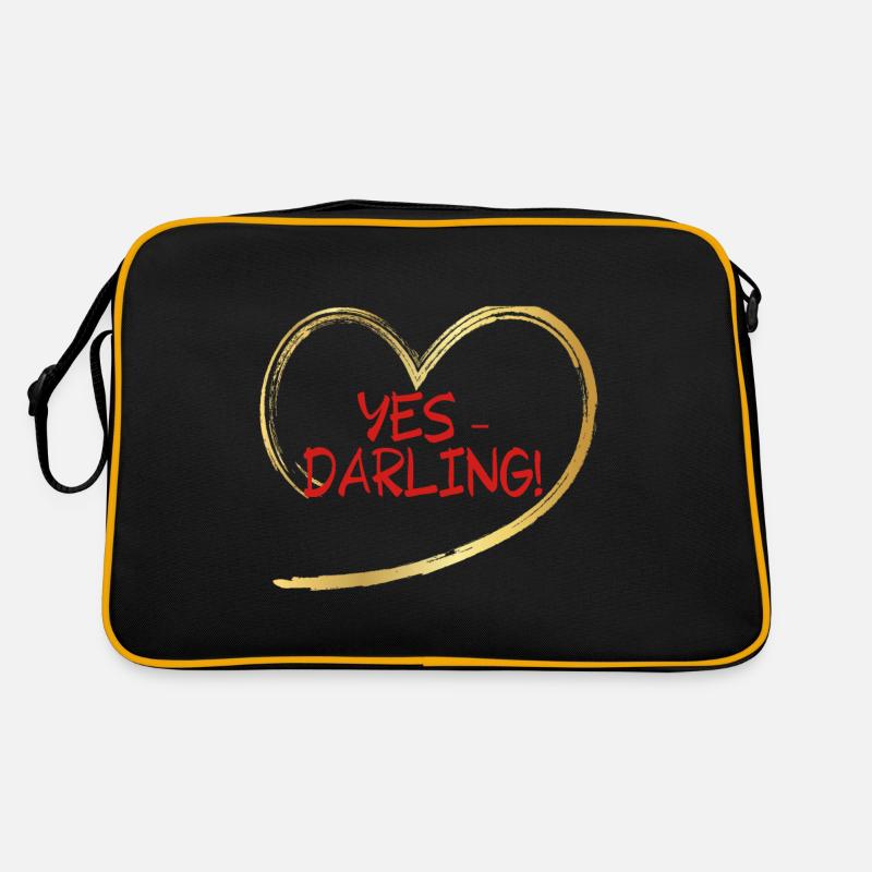 Darling 1 - Retro Tasche - Schwarz/Gold