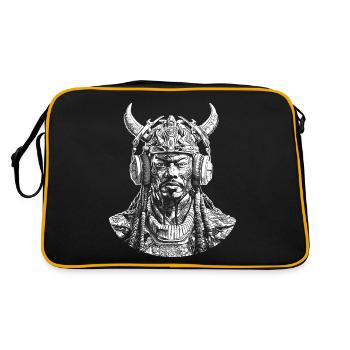 Ambiance de samouraï dans un rythme hip-hop: Chemise unique - Sac Retro - noir/or - Dos