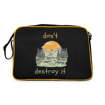 do not destroy it - Retro Bag - black/gold - Back