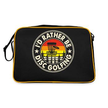 Discgolf Disc Golf - Retro Bag - black/gold - Back