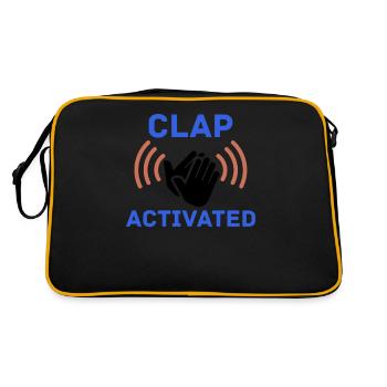 Clap Activated Gag Comedian Funny Prank Joke Pride - Retro Bag - black/gold - Back
