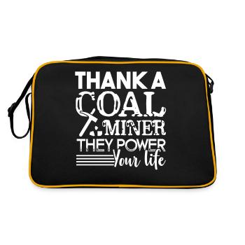 Coal Miner Thank A Coal Miner - Retro Bag - black/gold - Back