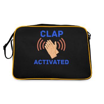 Clap Activated Gag Comedian Funny Prank Joke - Retro Bag - black/gold - Back