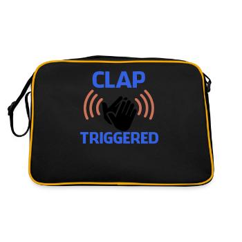 Clap Triggered Gag Comedian Funny Prank Joke Cool - Retro Bag - black/gold - Back