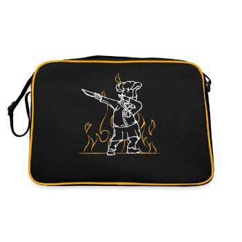 Chef Polka Dot Sous-Chef Culinaire Chef de cuisine - Sac Retro - noir/or - Dos