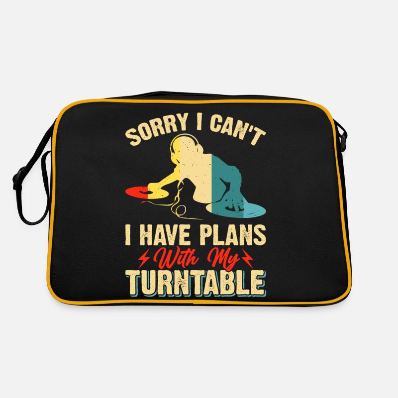 Dj - Retro Tasche - Schwarz/Gold