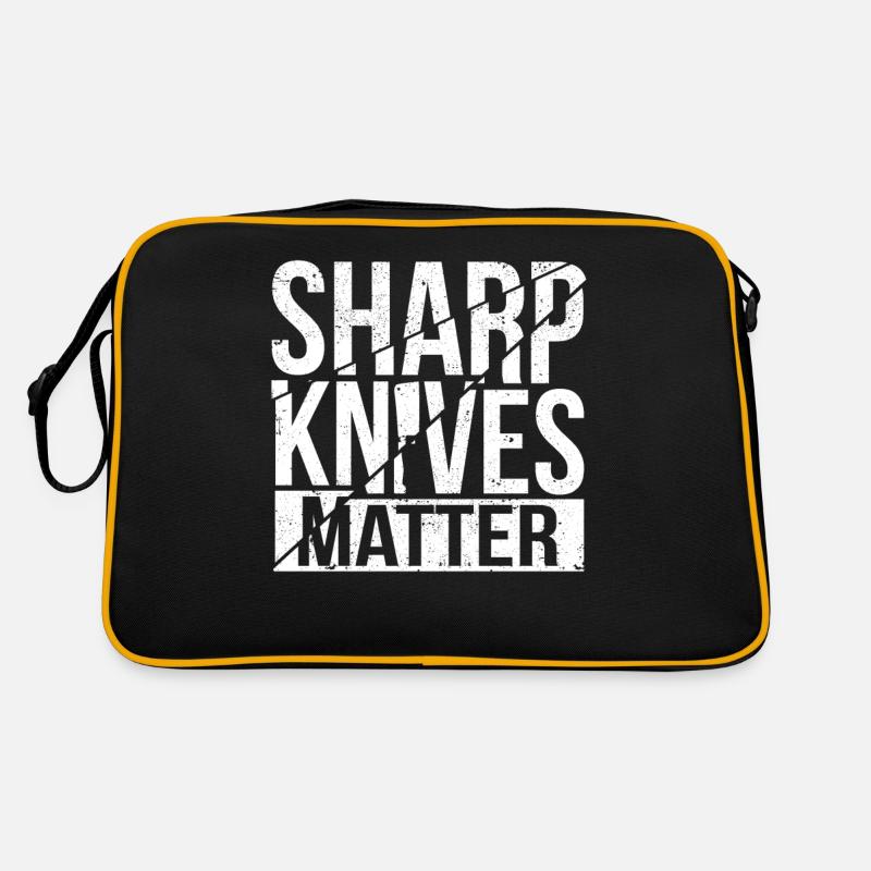 Sharp Knives Matter Chef Funny Culinaire Sac Retro