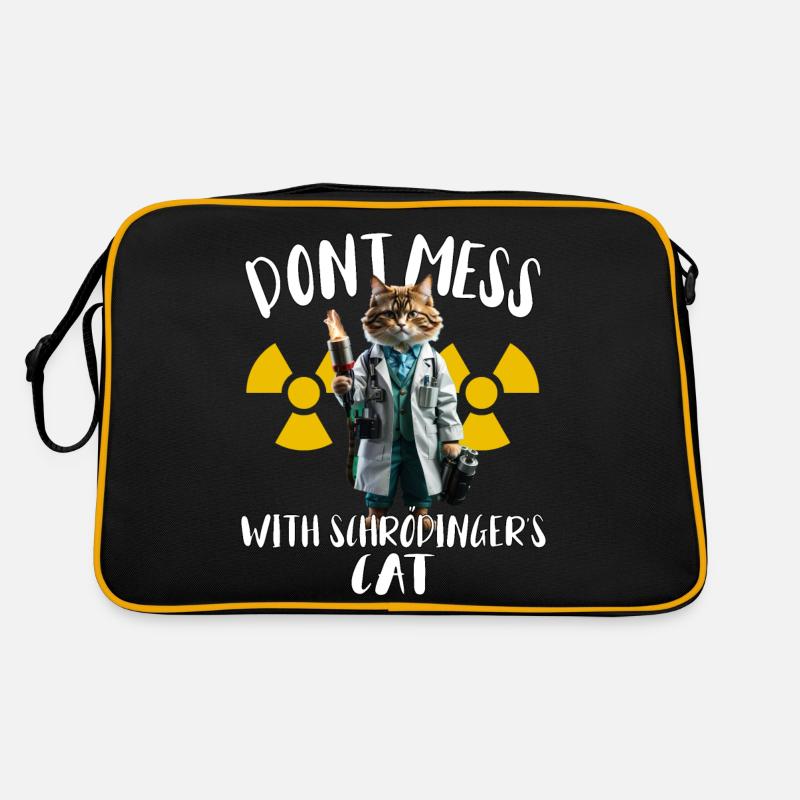 Don't mess with Schroedingers Cat - funny physic Retro Tasche