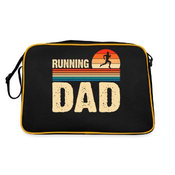 Laufen Läufer Papa - Retro Tasche - Schwarz/Gold - Hinten