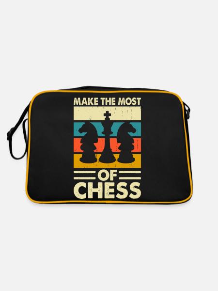 Schach - Retro Tasche - Schwarz/Gold
