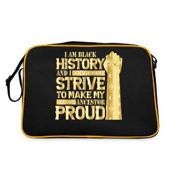 Black History Month Black History - Retro Bag - black/gold - Back